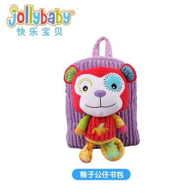 Cute plush kids backpack,cartoon kindergarten school baby carrier backpack