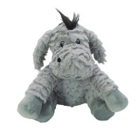 Sitting grey donkey hottie toy with hot bags