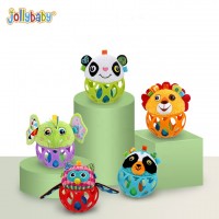 Soft rattle ball for baby catching with food grade silicone, funny to play