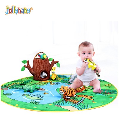 Jolly interesting  jungle friends baby activity mat for early education, game blanket for learning fun