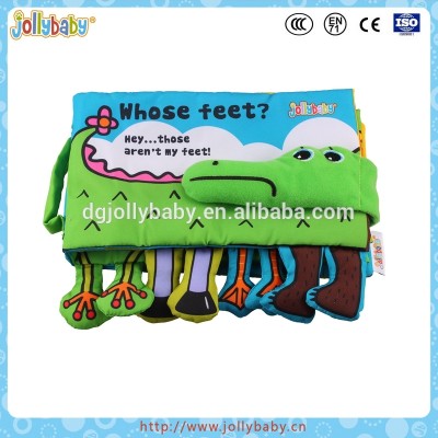 Dongguan Jollybaby 2016 New Innovative Baby Crocodile Tail Cloth Book