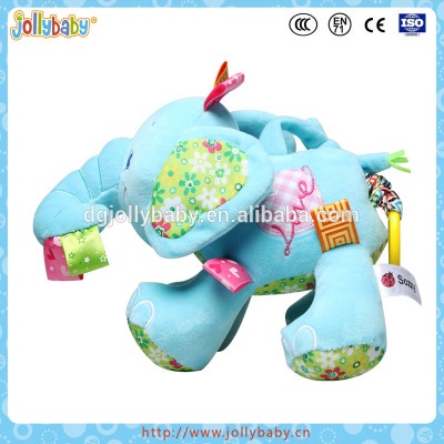 Australian Jollybaby Vivid Blue Elephant Plush Musical Toy For Baby