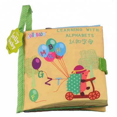 Baby learning soft cloth book including letters, numbers, nature and animals