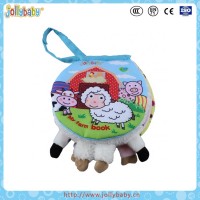 Jollybaby new product educational toys for baby, soft cloth book fabric book