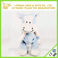 Promotional Cartoon Blue Cow Baby Plush Toy 2014 New Products On Market