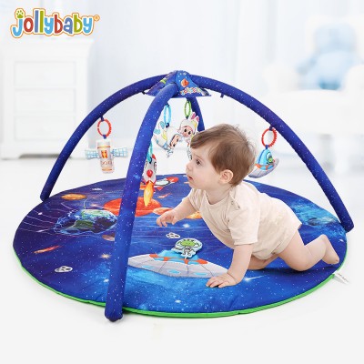 Jollybaby good quality intellectual toy music mat baby playmat with baby game blanket